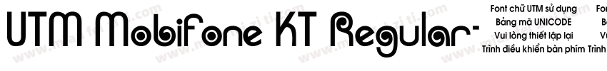UTM Mobifone KT Regular字体转换